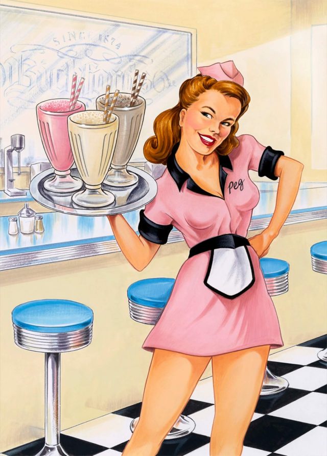 Diner Waitress Pin up girl